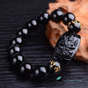 TCC™ Natural Black Obsidian Saint Buddha Bracelet